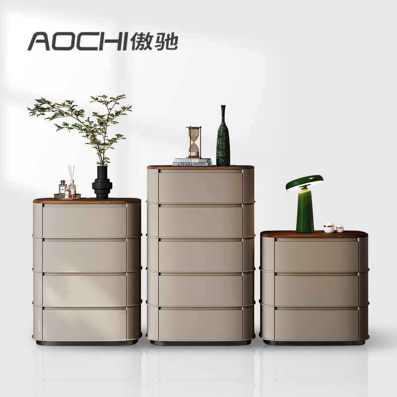 轻奢五斗柜定制高级黑胡桃木卧室储物收纳柜抽屉柜三四六橱柜立柜