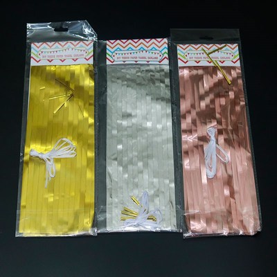 波波球纸流苏亮金色亮银色结婚庆装饰气球流苏雨丝拉花纸吊坠配件