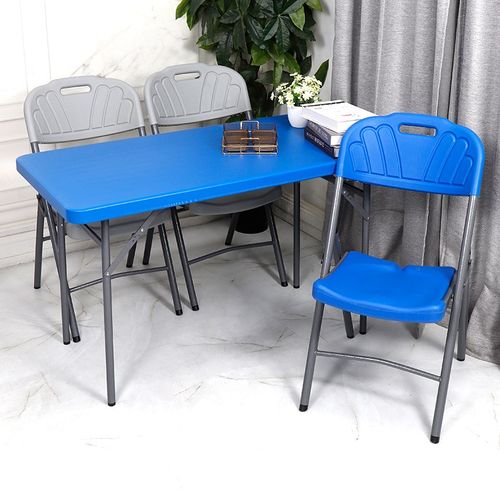 长条桌折叠桌子正方摆摊户外便携式简易靠背椅家用塑料长方形餐桌