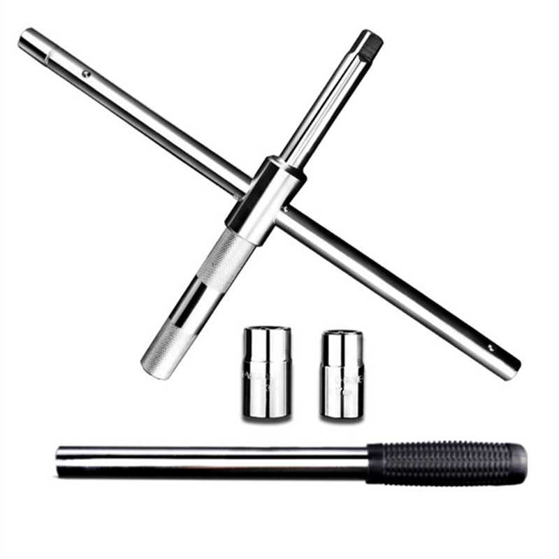 伸缩扳手汽车轮胎十字扳手拆卸换轮胎备胎加长套筒17-19-21-23号