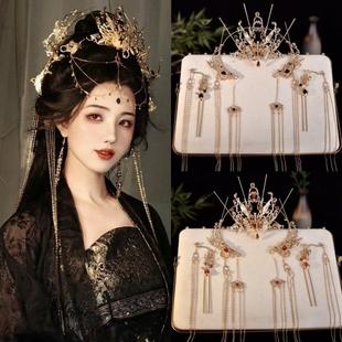 原创古风汉服夏日仙侠风发冠圣母簪子夹子额饰耳饰百搭发饰