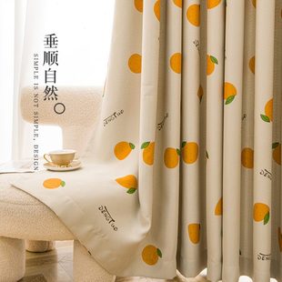 卧室客厅全遮光挂钩式 儿童房卡通遮光窗帘2023年新款 隔热窗帘轻奢