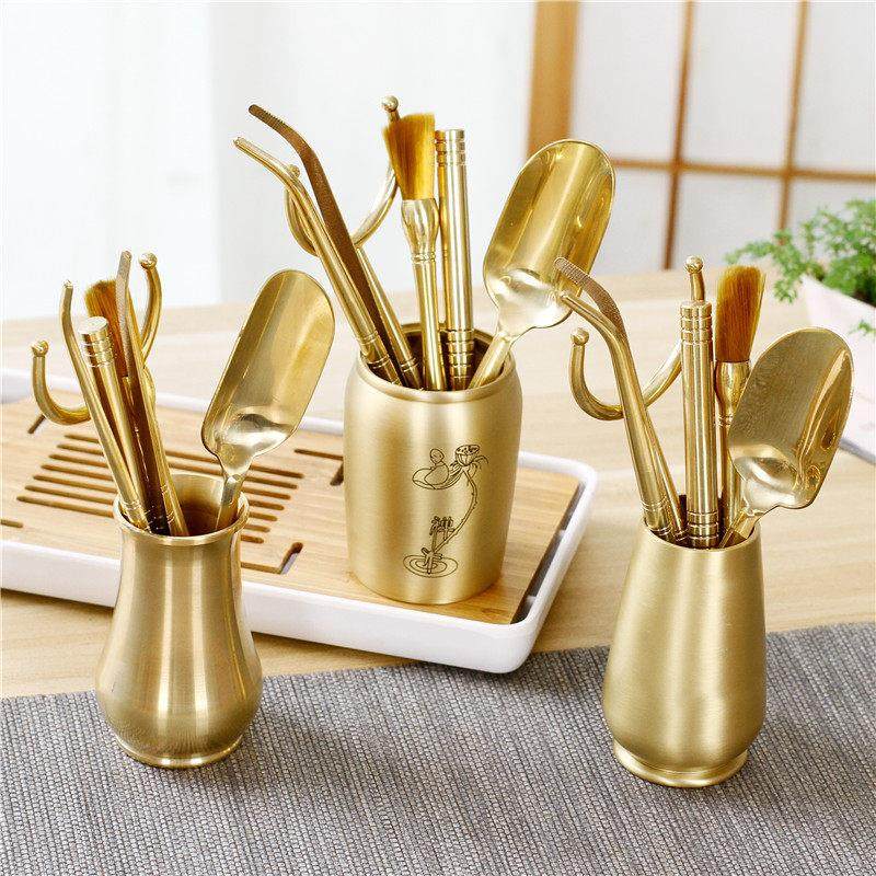 黄铜茶道六君子套装 茶勺茶洗杯洗 功夫茶具配件摆件泡茶工具大全,餐饮具,茶道/零配,淘宝优惠券,粉丝福利购,淘宝优惠卷