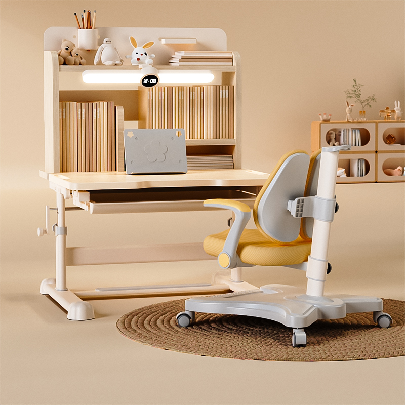 儿童书桌学习桌中小学生家用写作业桌子可升降桌椅套装小孩写字台