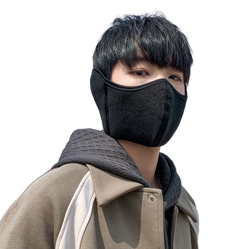 防风口面罩男冬季加厚骑行护脸护耳朵电动摩托车保暖防寒耳包耳套