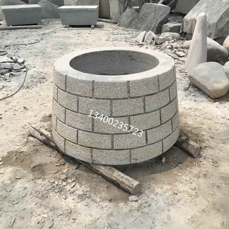 石雕井口井c盖井圈围栏泰山石井口八角井压水井整石大型古井庭院