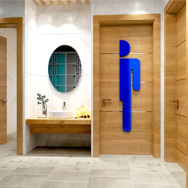 男女洗手卫生间文化墙面创t意商场公共厕所标识指示牌装饰布置挂