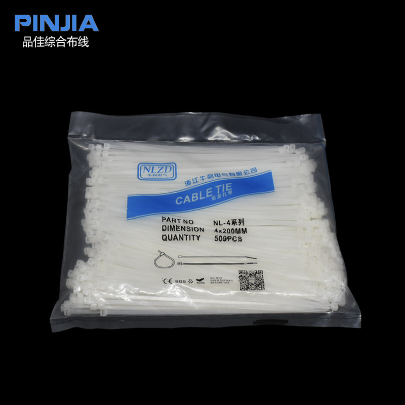 4*200MM尼龙扎带 线材扎带 网线机箱内电源线扎带 500根/袋 整袋