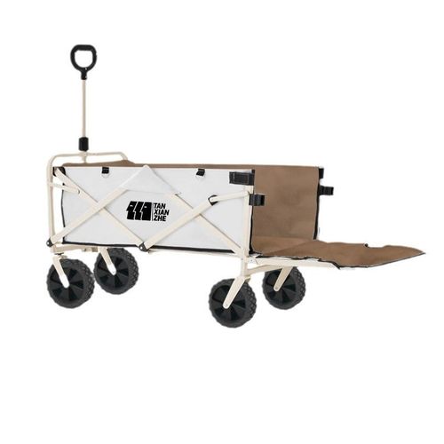 探险者露营车儿童可躺可坐野餐手推车营地车大号拖车户外折叠推车