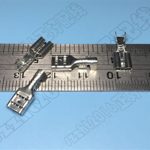 4.8插簧冷压接线端子187接插件线耳35S黄铜镀锡母端子B脚5000个