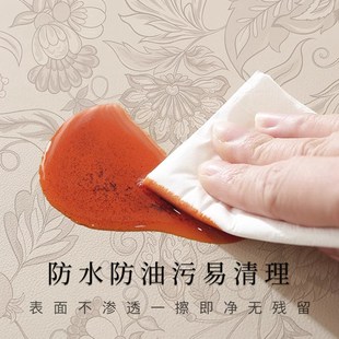 中古风小圆桌桌垫皮革桌面保护垫防水防油圆形茶几餐桌布可擦免洗