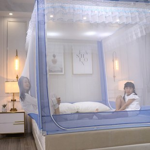 2023新款 家用蚊帐卧室1.35X1.9儿童防摔1.5X1.9回底全底2x2米尺寸