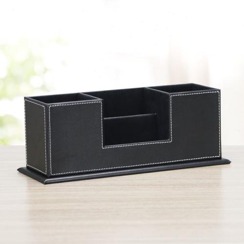 皮革笔筒 多功能笔筒 商务礼品笔筒pu公笔筒 组合收纳