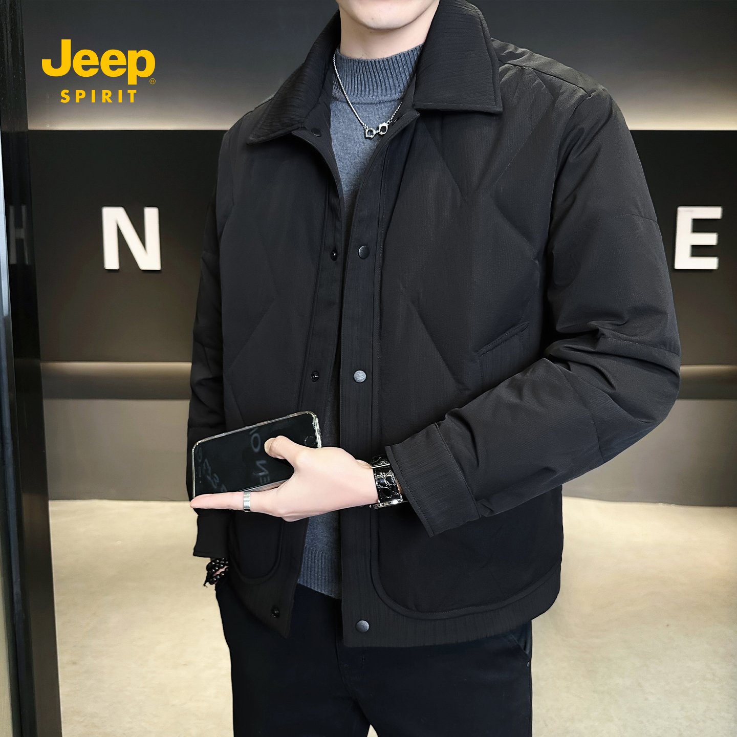 JEEPSPIRIT男士冬季保暖羽绒服