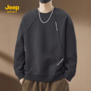 SPIRIT加绒加厚圆领卫衣男秋冬季 打底衫 2025年新款 男士 长袖 JEEP