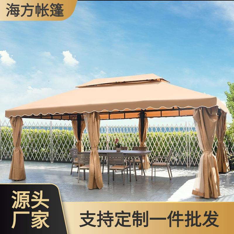 户外遮阳棚庭院四脚罗马蓬露台广告帐篷楼顶雨棚四角伞院子遮阳篷