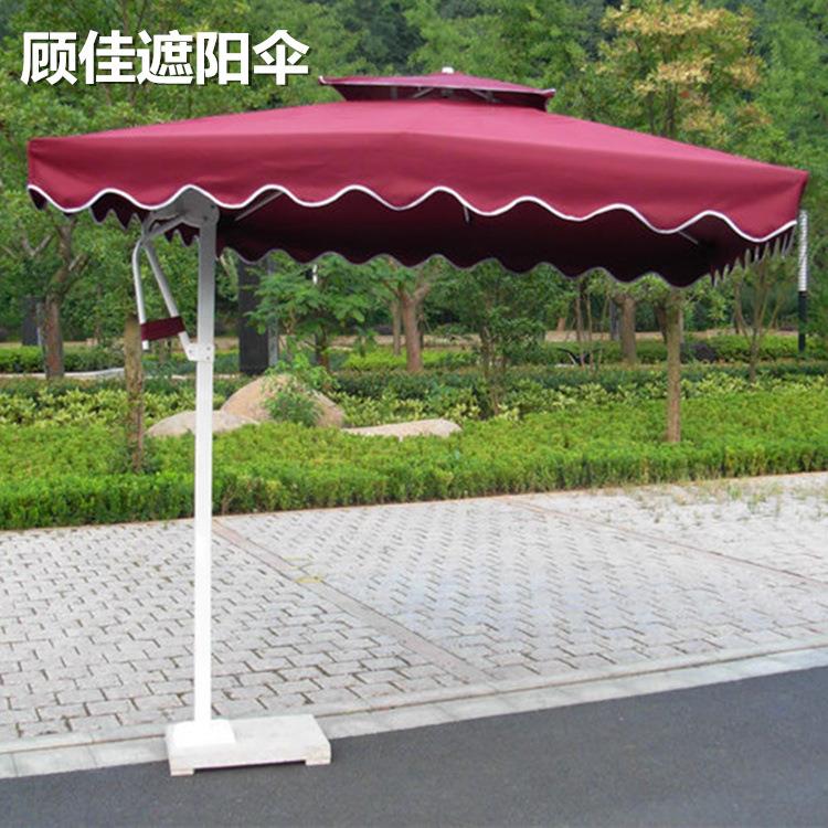 厂家直销侧边边柱罗马伞户外广告伞庭院遮阳伞门卫门卫站岗亭伞