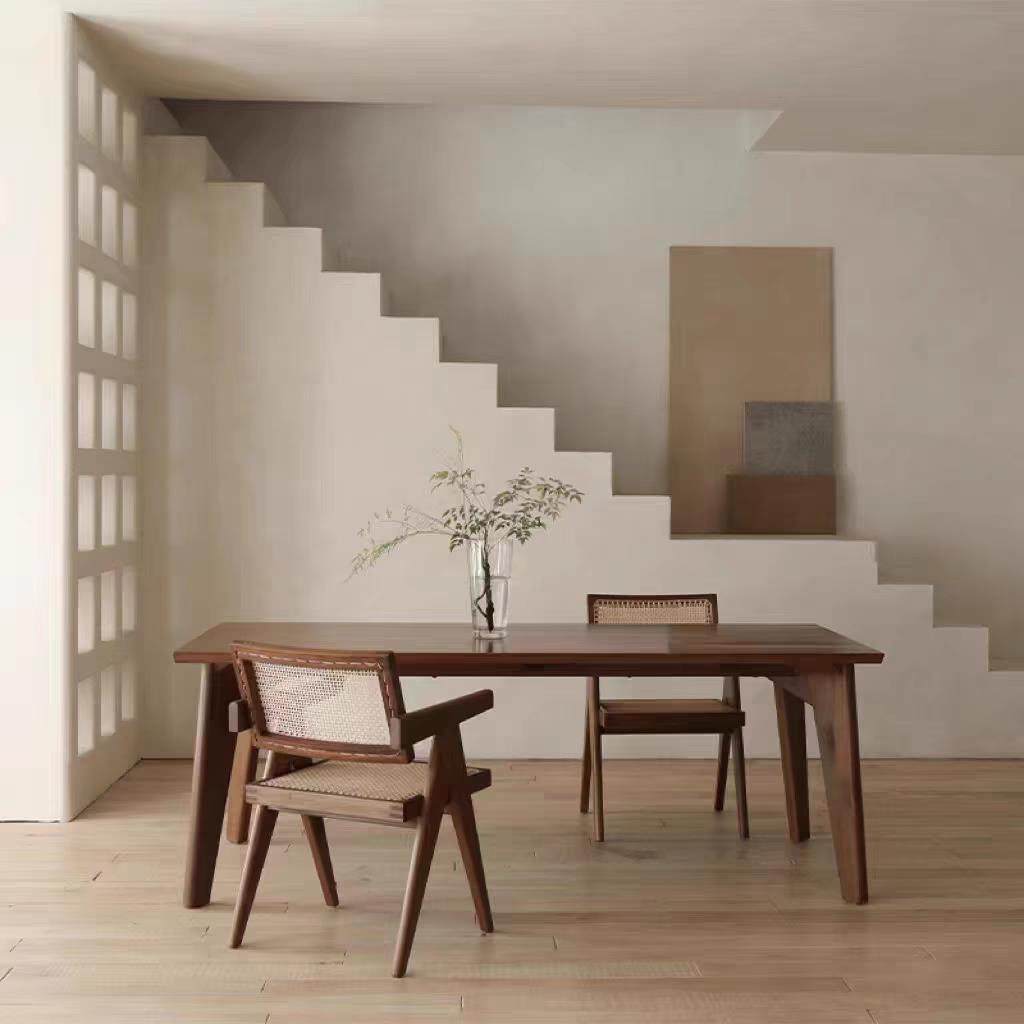 侘寂风客厅实木餐桌原木办公长桌创意设计师洽谈桌简约工作台书桌,住宅家具,实木餐桌,淘宝优惠券,粉丝福利购,淘宝优惠卷