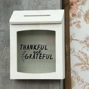 法式乡村风家居庭院装饰品实木壁挂式信箱花园创意信箱覆古信报箱