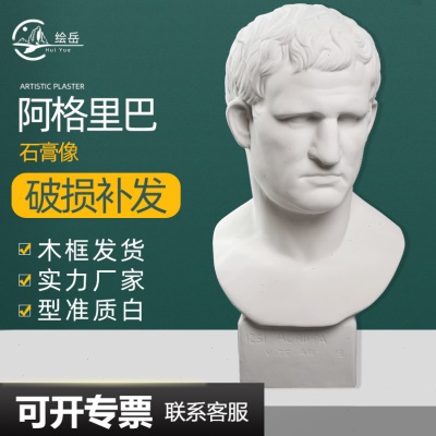 阿格里巴石膏头像硬膜石膏像模具素描静物人物写生