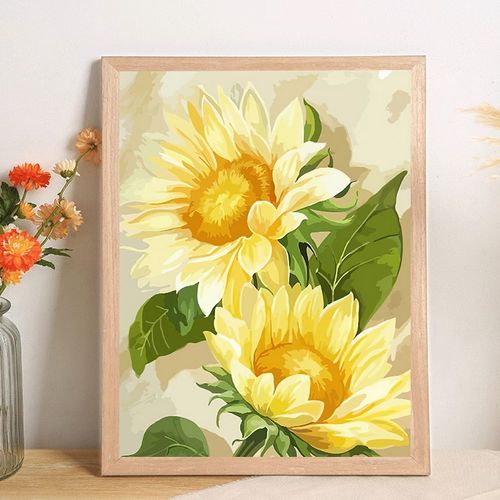 2025新款钻石画满钻客厅宣绒布5D贴钻画向阳而生钻石绣向日葵