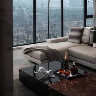 饰马毛托盘 逸品家居轻奢酒具套组搭配样板房客厅茶几摆件装 Pin