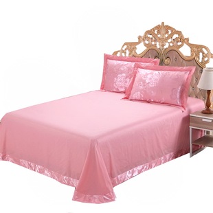 粉色床单床单1米8单件大尺寸180cmx200cm公主风简约四季通用全棉