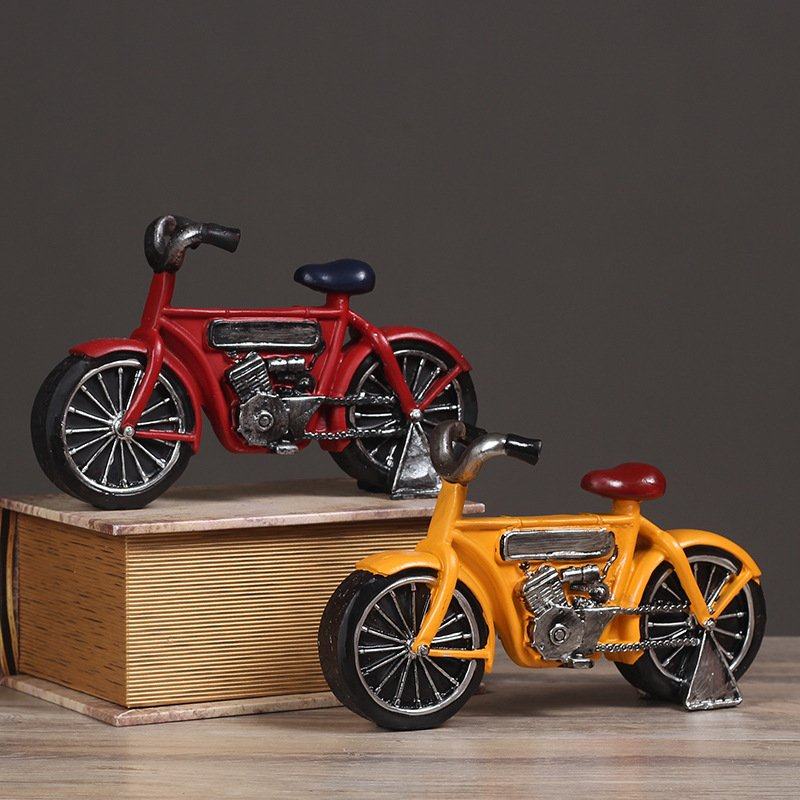 复古自行车模型摆件家居橱窗装饰桌面摆设餐厅酒柜咖啡厅软装饰品