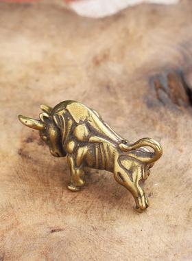 纯铜铜牛摆件开荒牛牛气冲天纯铜小摆件实心黄铜铸造老包新款