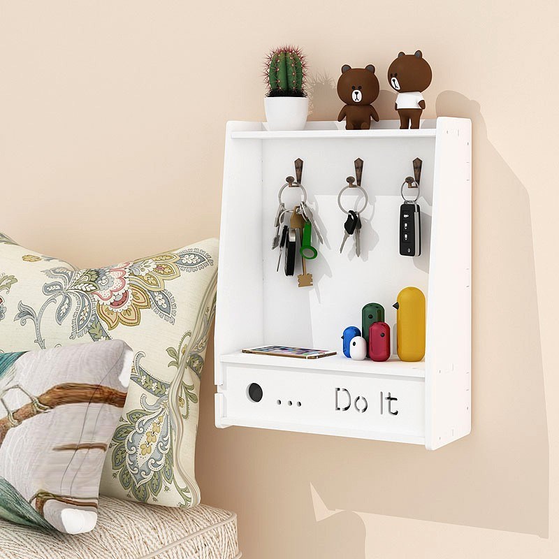 挂墙免打孔置物入户门创意收纳客F厅玄关钥匙挂架壁挂式装饰架