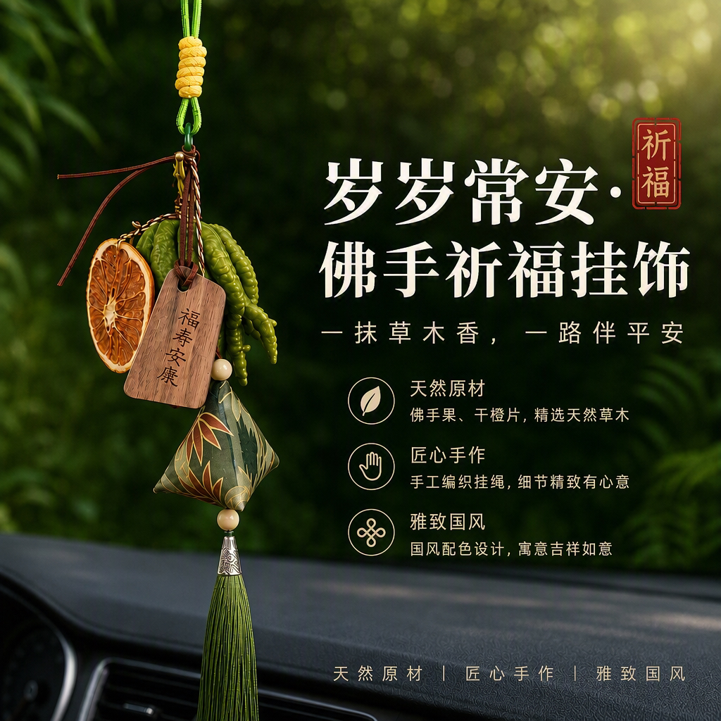 佛手柑挂饰玛丽安天然薄荷
