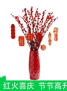 银柳真花鲜枝干花摆件室内客厅鲜花绿植新年年宵花卉植物过年干枝