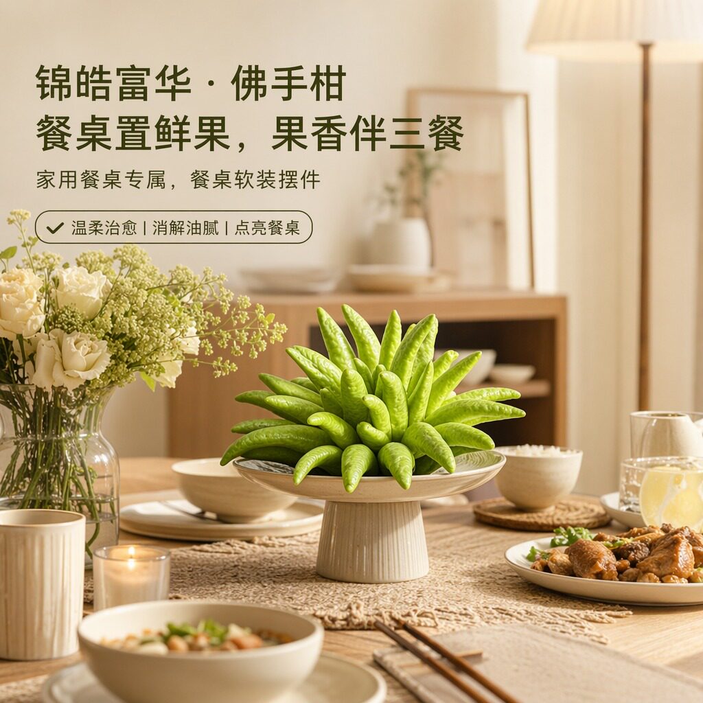 佛手柑鲜果餐桌摆件新鲜佛手瓜佛手柑挂件室内观赏闻可食用盆栽