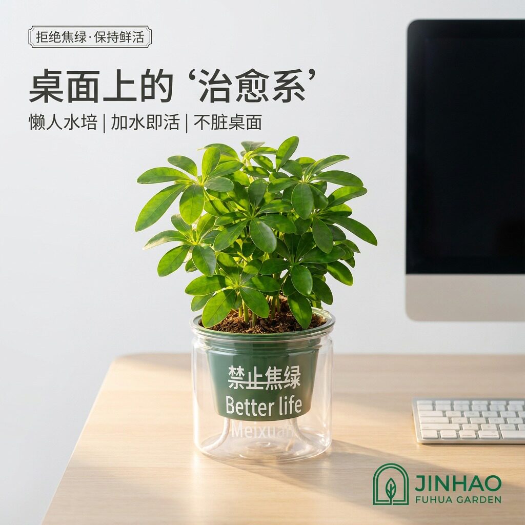 水培绿植盆栽室内好养带盆办公室桌面高级感客厅旺宅卫生间净空气