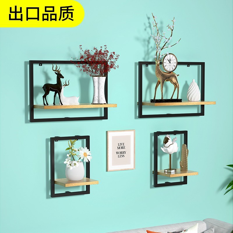 挂墙书架实木墙上置物架墙面隔板墙壁架子钉订安装能挂在的放东西