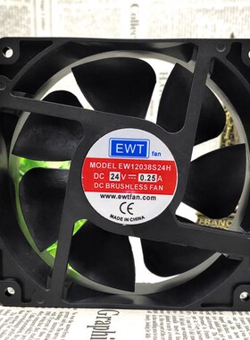 全新EWT EW12038S24H 24V 0.25A 12038 双滚珠 12厘米 电焊机风扇