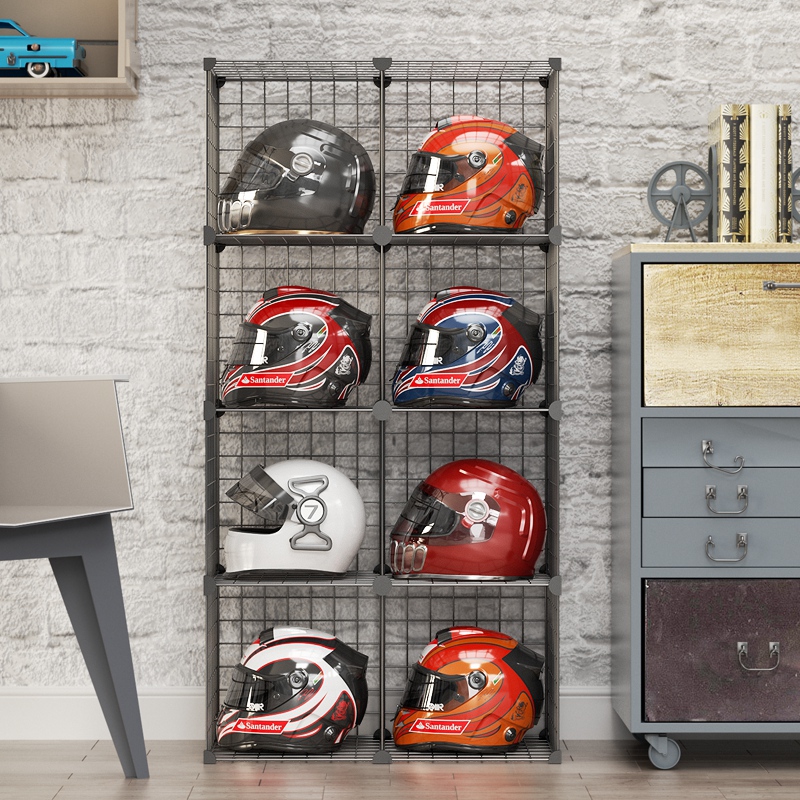 头盔架子家用展示架收纳摩托车头盔摆放架放头盔的架子摆放置物架