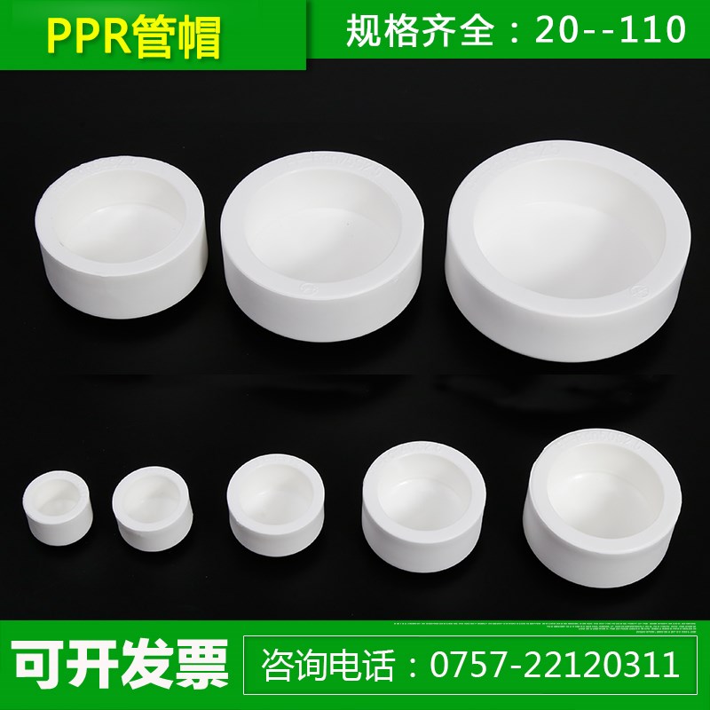 PPR热熔管堵头自来水管配件4分 20 25 32 40 50 63 75 90 110管帽