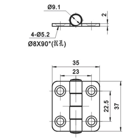 供应不锈钢铰链合页电气柜铰链合页外装铰链合页CL253-1