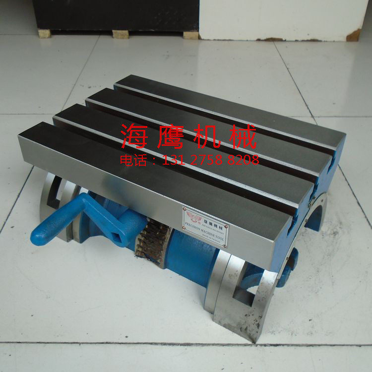 铣床可调式角度工作台7/10/12/15/24寸回转台高精度可倾斜旋转台