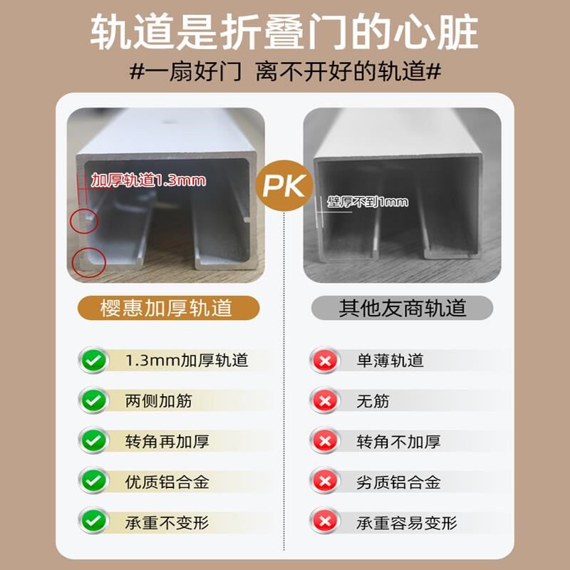 铝合金折叠门开放式厨房推拉门阳台无下轨商铺简易隔断伸缩移门