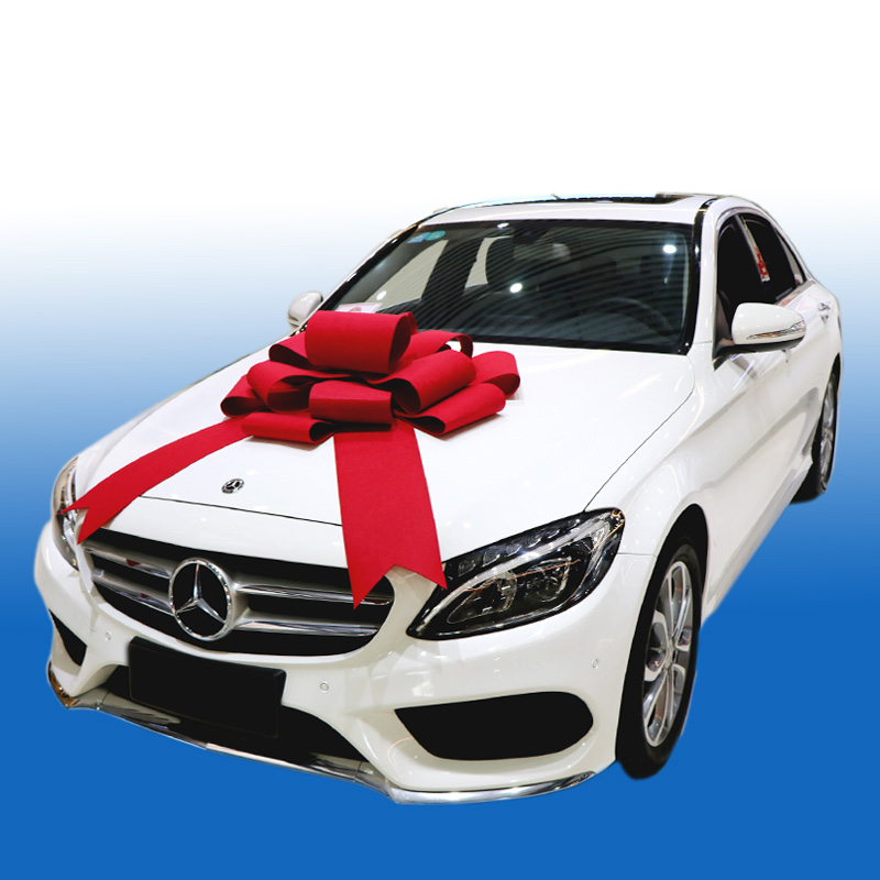 汽车4S店展厅装饰布置新车提车交车大蝴蝶结礼物花巨型交车蝴蝶结