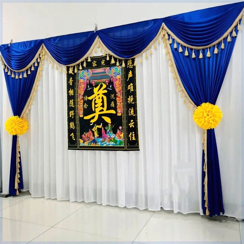 新款灵堂布置背景布白事灵篷布全套殡仪馆孝堂布整套装饰打底幔,节庆用品/礼品,节庆布艺用品,淘宝优惠券,粉丝福利购,淘宝优惠卷