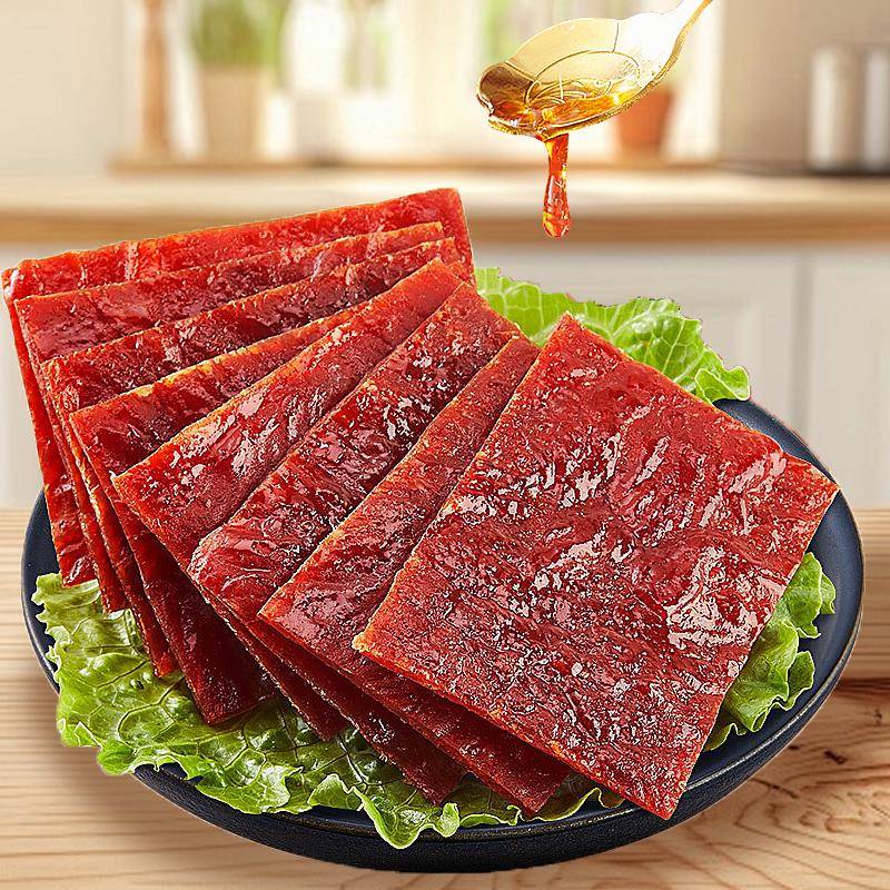 臻夫子自然大片黑猪肉脯整肉原切高蛋白猪肉铺福建特产解馋零食