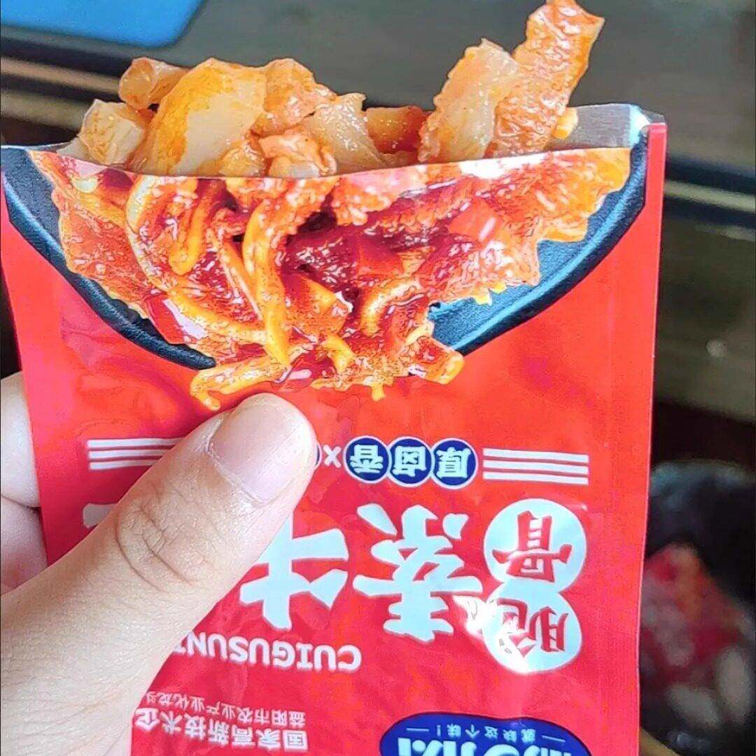 缺牙齿脆骨素牛肚超猛辣特辣魔芋丝脆骨湖南特产老牌子零食品辣条