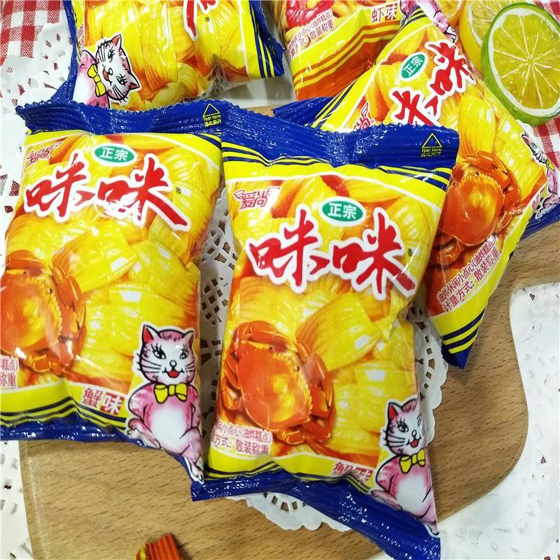 爱尚咪咪虾条蟹味虾味零食休闲食品儿时怀旧虾条散装500g