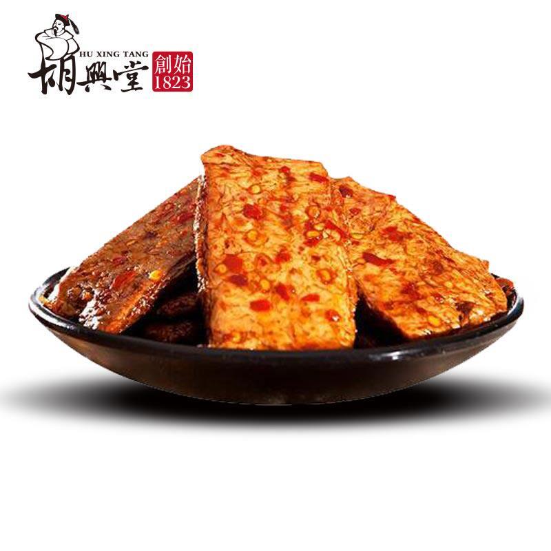 胡兴堂手撕素肉烧烤味大豆制品蛋白素肉豆干麻辣条素牛肉牛排零食