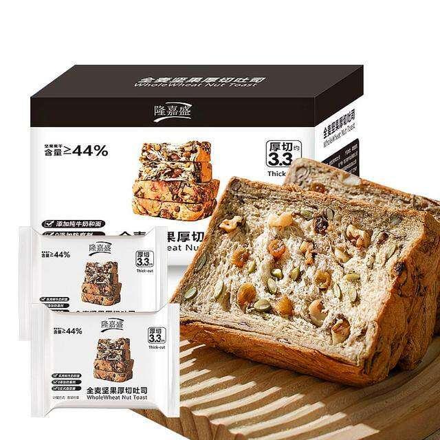 饱腹吐司面包隆嘉盛 全麦坚果厚切吐司手撕面包饱腹代餐自律早餐图片