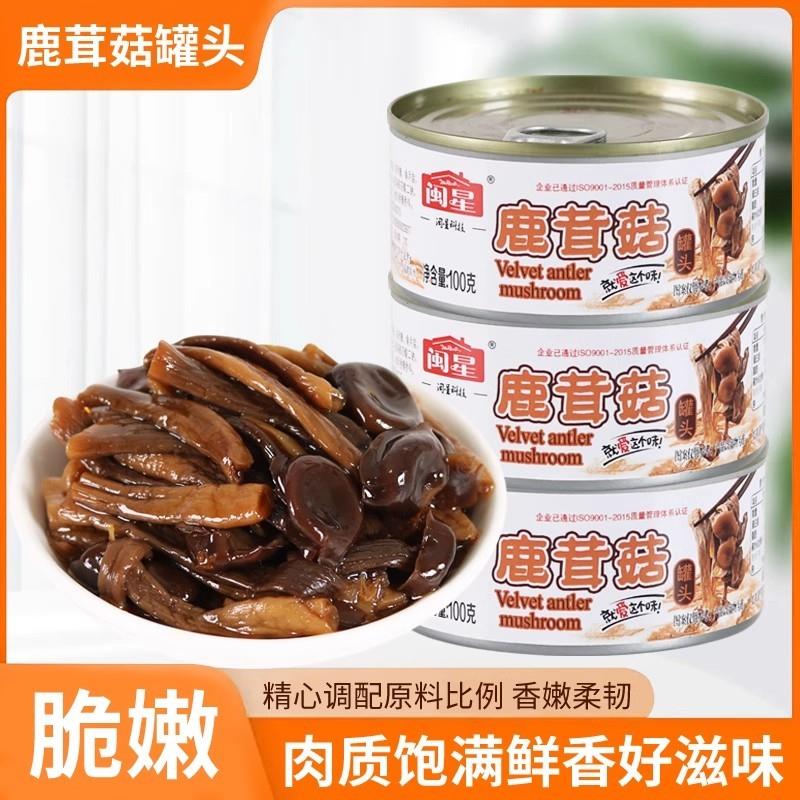 新货鹿茸菇罐头即食下饭菜
