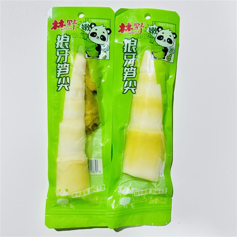 新货狼牙笋尖泡椒笋尖脆笋酸辣笋条开袋即食小包零食小吃